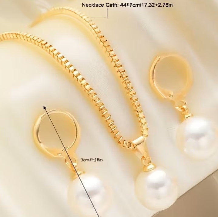 juego de collar con colgante y aretes